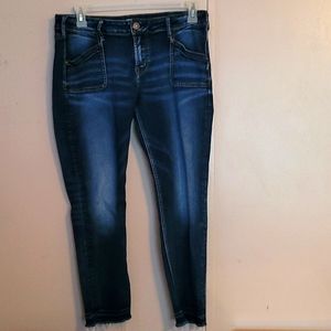 EUC Silver Suki Mid Ankle Skinny Jeans